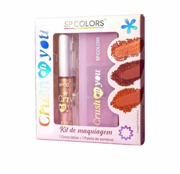 KIT DE MAQUIAGEM CRUSH ON YOU 3 SOMBRAS + GLOSS - COR B